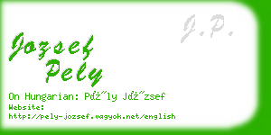 jozsef pely business card